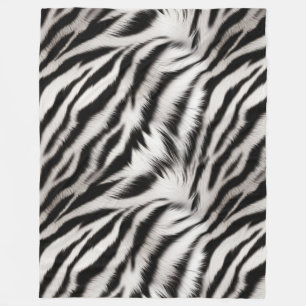 Schwarz-weißer Zebra-Druckfett Fleecedecke