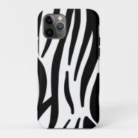 Schwarz-weißer Zebradruck in mädchenhaftem Stil