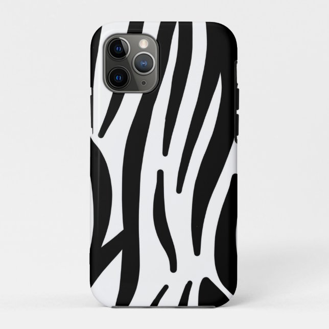 Schwarz-weißer Zebradruck in mädchenhaftem Stil Case-Mate iPhone Hülle (Rückseite)