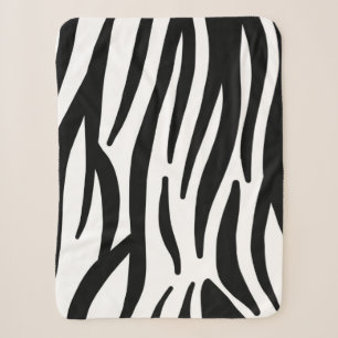 Schwarz-weißer Zebradruck in mädchenhaftem Stil Sherpadecke