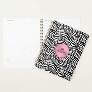 Schwarz-weißer Zebradruck Planer