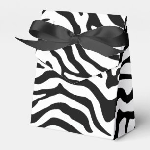 Schwarz-weißer Zebrastreifendruck Geschenkschachtel