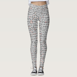 Schwarz-weißes Abstraktes Muster Chic Leggings