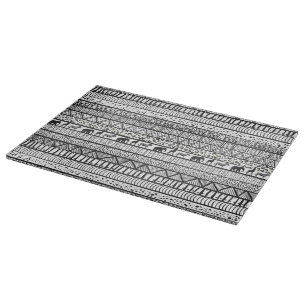 Schwarz-weißes, afrikanisches Design Schneidebrett
