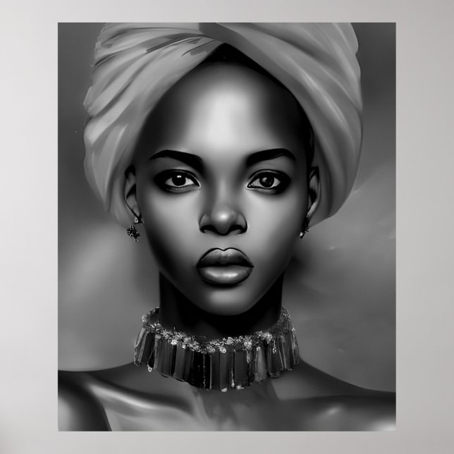 Schwarz-weißes afrikanisches Juwel 2 Poster (Vorne)