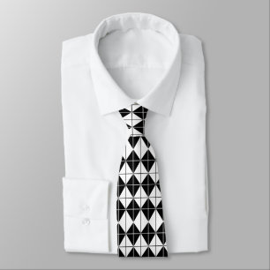 Schwarz-weißes Argyle-Muster Krawatte