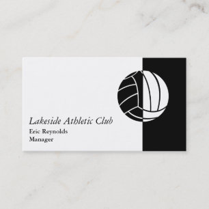 Schwarz-weißes Athletic Ball Logo Visitenkarte