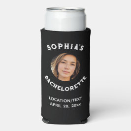 Schwarz-weißes Bacherolette Gastgeschenk Bridge Fo Selters Dosenkühler