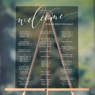 Schwarz-weißes Begrüßungsdiagramm Acrylschild