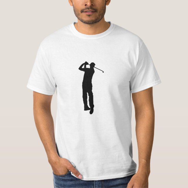 Schwarz-weißes Bild von Golfer T-Shirt (Vorderseite)