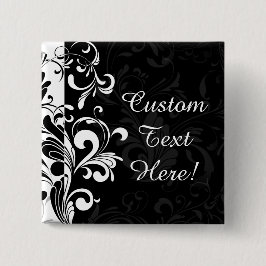 Schwarz-weißes Brunnen-Strudel-Party Button