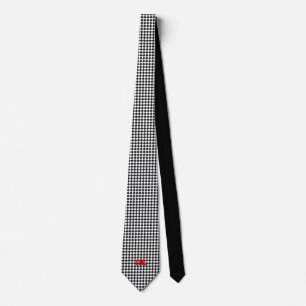Schwarz-weißes Checkerboard INITIALS Sports Classi Krawatte