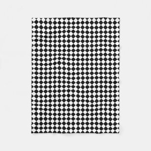 Schwarz-weißes Checkered Fleecedecke