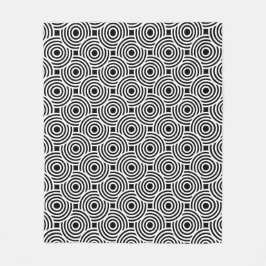 Schwarz-weißes Circle Ring Disk Spider Op-Art Must Fleecedecke