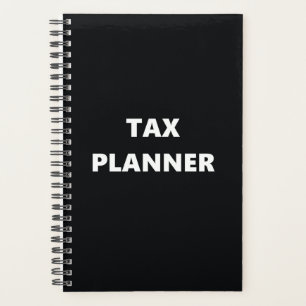 Schwarz-weißes Design für Steuerplaner Planer