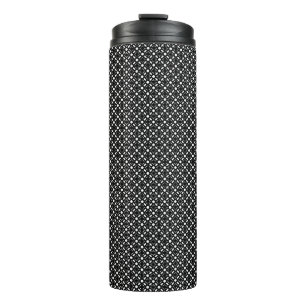 Schwarz-weißes einfaches Geometrismuster Thermosbecher