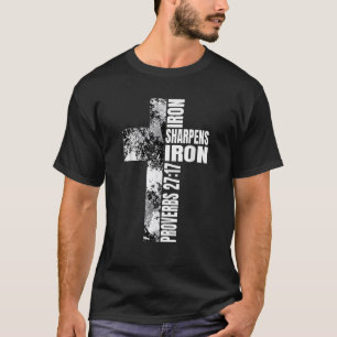 Schwarz-weißes Eisen-Kreuz Sharpens Iron Verse Chr T-Shirt