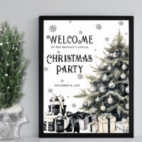 Schwarz-weißes elegantes Party Willkommen