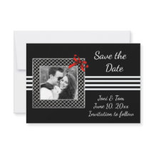 Schwarz-weißes Foto Save the Date