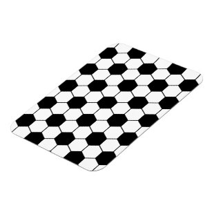 Schwarz-weißes Fußball-Ball-Muster Magnet