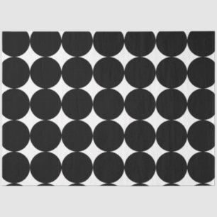 Schwarz-weißes geometrisches Kreismuster nach hint Seidenpapier