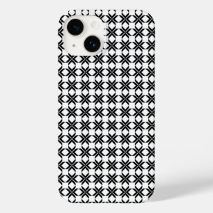 Schwarz-weißes geometrisches Muster Case-Mate iPhone 14 Hülle