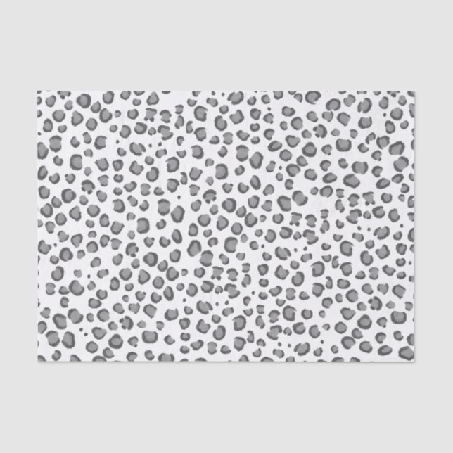Schwarz-weißes Geschenk für Tierdruckleopard-Muste Seidenpapier (Vorderseite)