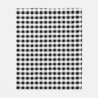 Schwarz-weißes Gingham-Muster-Design Fleecedecke