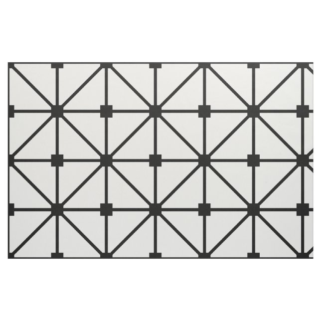 Schwarz-weißes Gittermuster Stoff (Fat Quarter (45,7 x 55,9 cm))