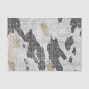 Schwarz-weißes Goldkühe-Tier-Print Sparkon Geburts Seidenpapier