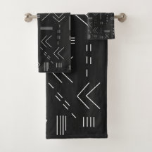 Schwarz-weißes Gorgees Modern Geometric Muster