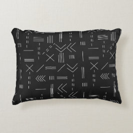Schwarz-weißes Gorgees Modern Geometric Muster Dekokissen