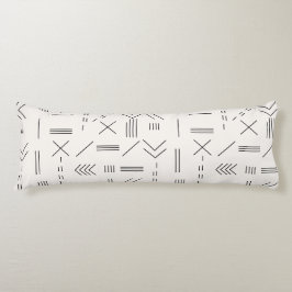 Schwarz-weißes Gorgees Modern Geometric Muster Seitenschläferkissen