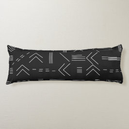Schwarz-weißes Gorgees Modern Geometric Muster Seitenschläferkissen