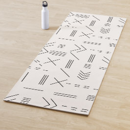 Schwarz-weißes Gorgees Modern Geometric Muster Yogamatte
