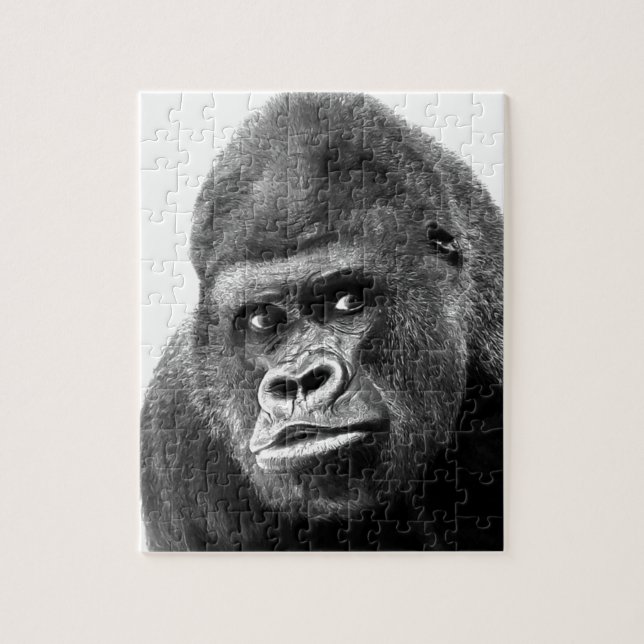 Schwarz-weißes Gorilla Foto - Tierart (Vertikal)