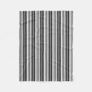 Schwarz-weißes graues Streifenmuster Fleecedecke