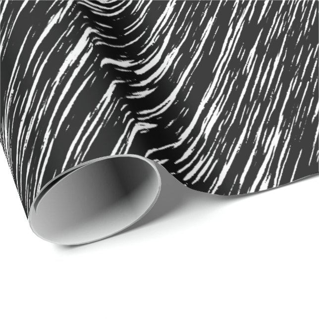 Schwarz-weißes Grunge-Muster Geschenkpapier (Rolleneckpunkt)