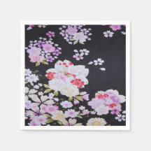 Schwarz-weißes japanisches Kimono-Deko