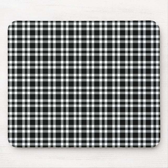 Schwarz-weißes Karomuster Mousepad (Vorne)