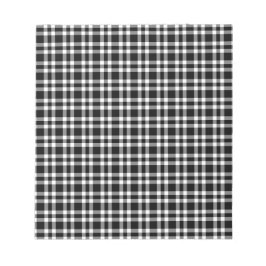 Schwarz-weißes Karomuster Notizblock