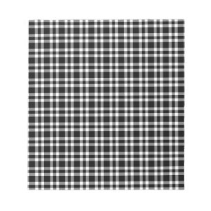 Schwarz-weißes Karomuster Notizblock