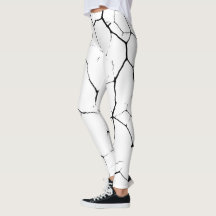 Schwarz-weißes Kintsuggermuster Leggings