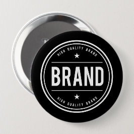 Schwarz-weißes kreisförmiges Abzeichen-Logo Button