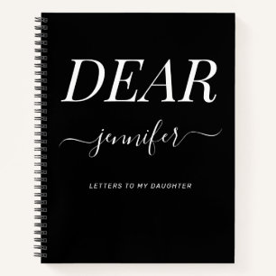 Schwarz-weißes liebes Daughter Keepake-Memory-Note Notizbuch