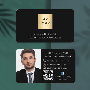 Schwarz-weißes Logo QR-Code Foto Facebook-Symbol Visitenkarte