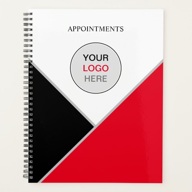 Schwarz-weißes Logobuch hinzufügen Planer (Vorderseite)