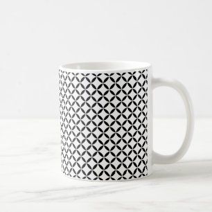 Schwarz-weißes marokkanisches inspiriertes kaffeetasse