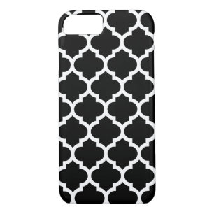 Schwarz-weißes marokkanisches Quatrefolienmuster # title_seo2