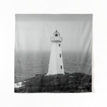 Schwarz-weißes Minimalistisches Leuchtturm